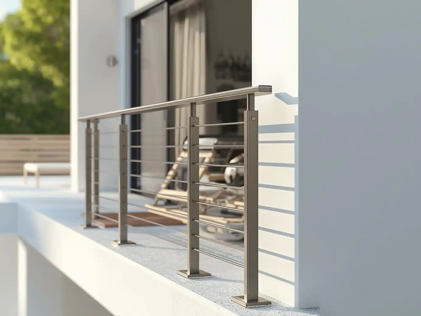 درابزين ستيل شرفات حديث في المدينة المنورة - تصميم احترافي للسلامة والجمال<br />
